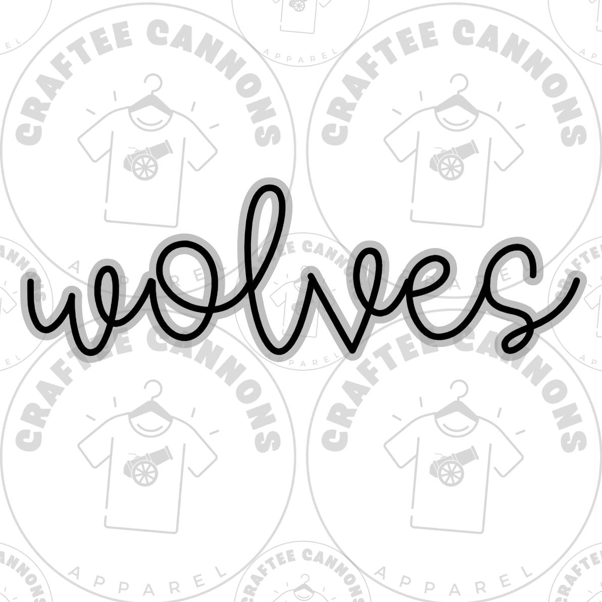 Wolves Digital Design | School Spirit Apparel Wolves School Mascot Digital Download DIY Spirit Wear Wolves SVG File Wolves Transparent PNG