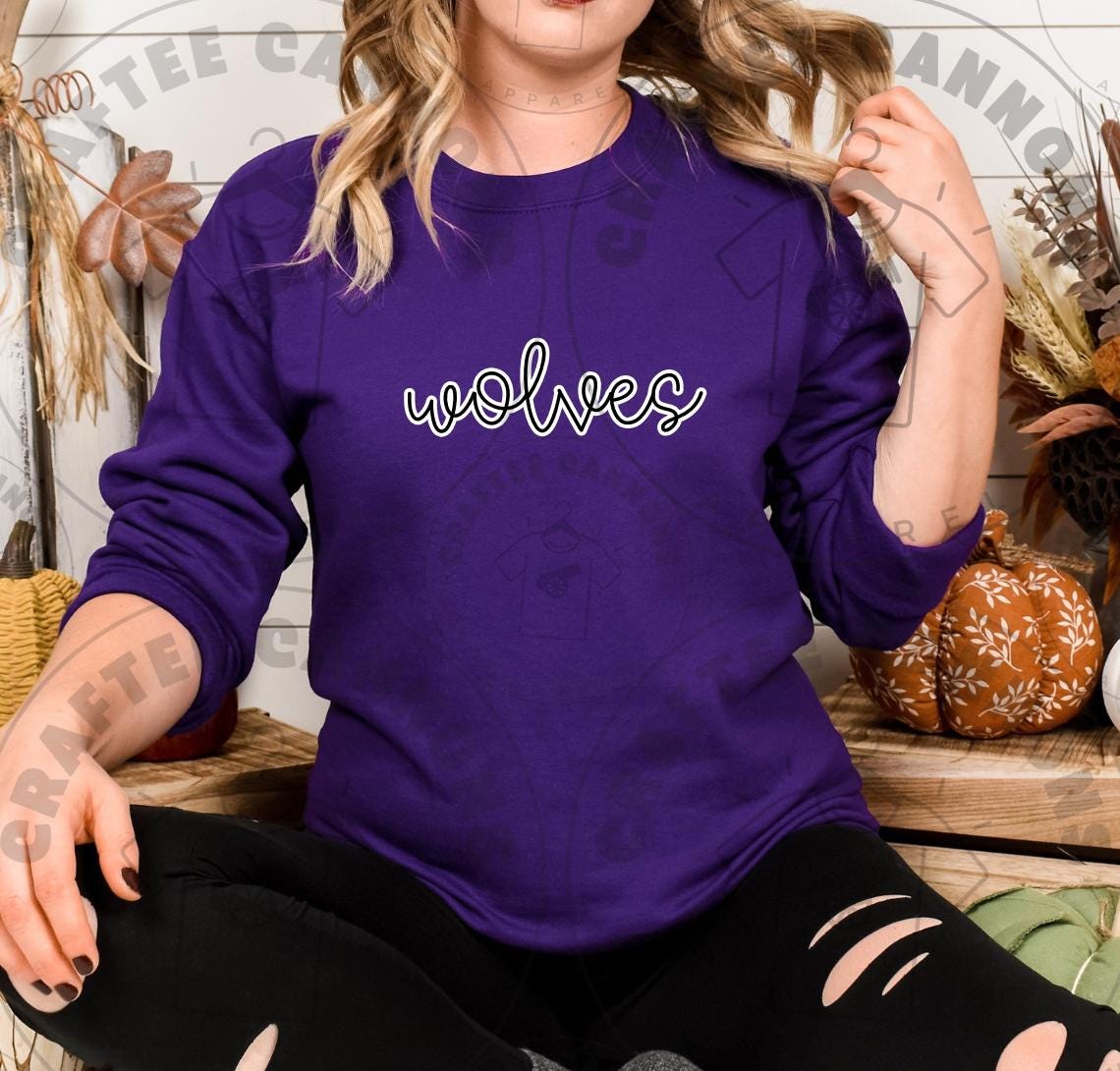 Wolves Digital Design | School Spirit Apparel Wolves School Mascot Digital Download DIY Spirit Wear Wolves SVG File Wolves Transparent PNG