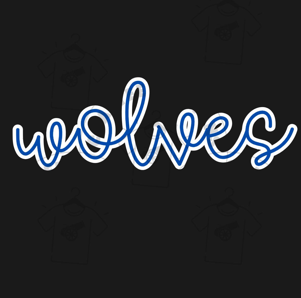 Wolves Digital Design | School Spirit Apparel Wolves School Mascot Digital Download DIY Spirit Wear Wolves SVG File Wolves Transparent PNG