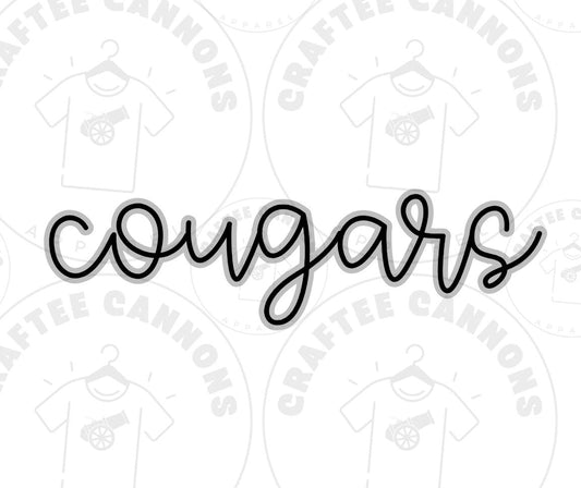 Cougars Digital File | SVG & PNG for Cricut, DTF Printing, School Spirit Wear, Mascot Design