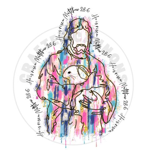 He is Risen-Brush Stroke Easter Shirt