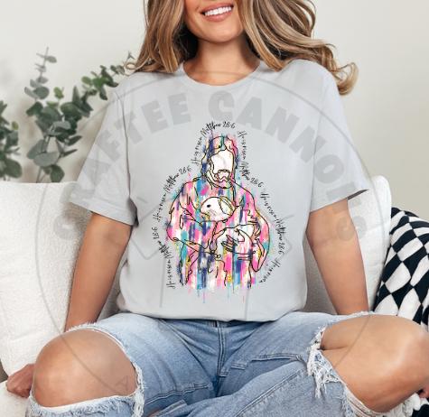 He is Risen-Brush Stroke Easter Shirt