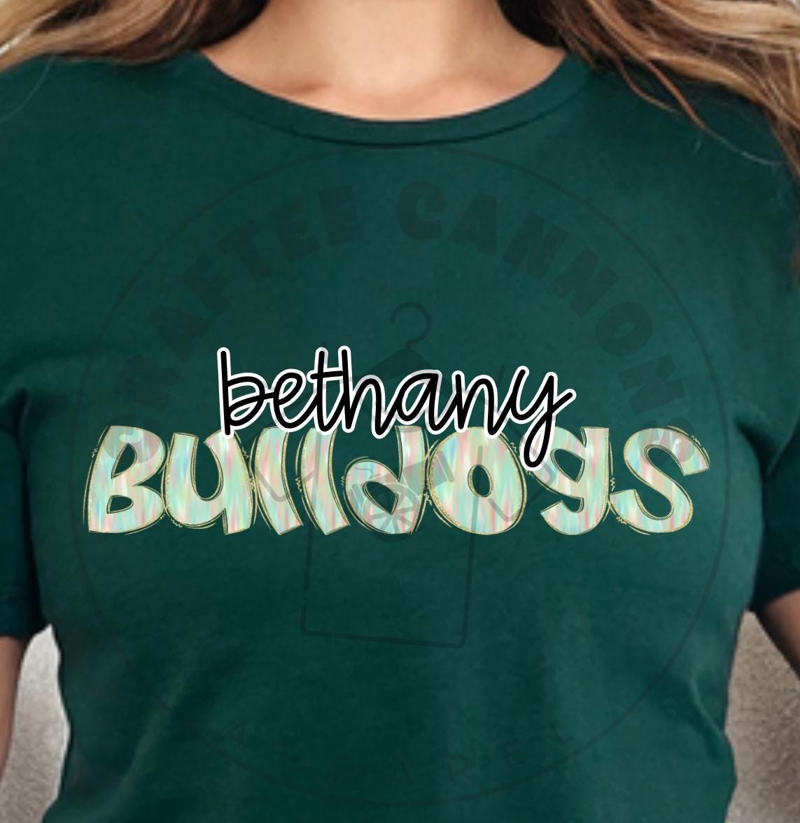 Custom Mascot Shirt, cute font, school spirit, opal,