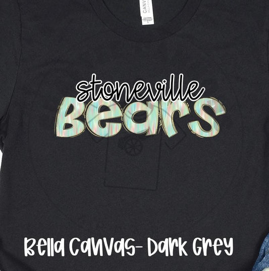 Custom School Mascot Shirt – Cute Script, Opal Letters, Personalized Spirit Tee, Game Day Shirt, Teacher & Student School Pride