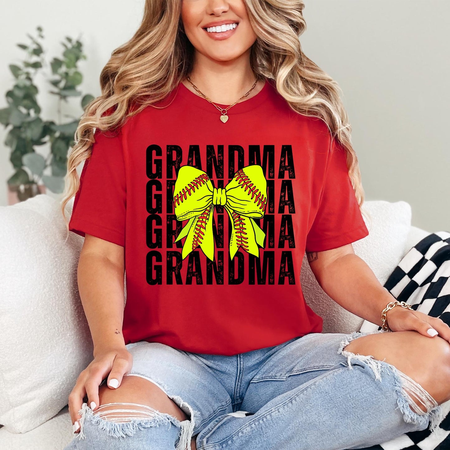 Custom Grandma-Mamaw-Nana Baseball/Softball Shirt