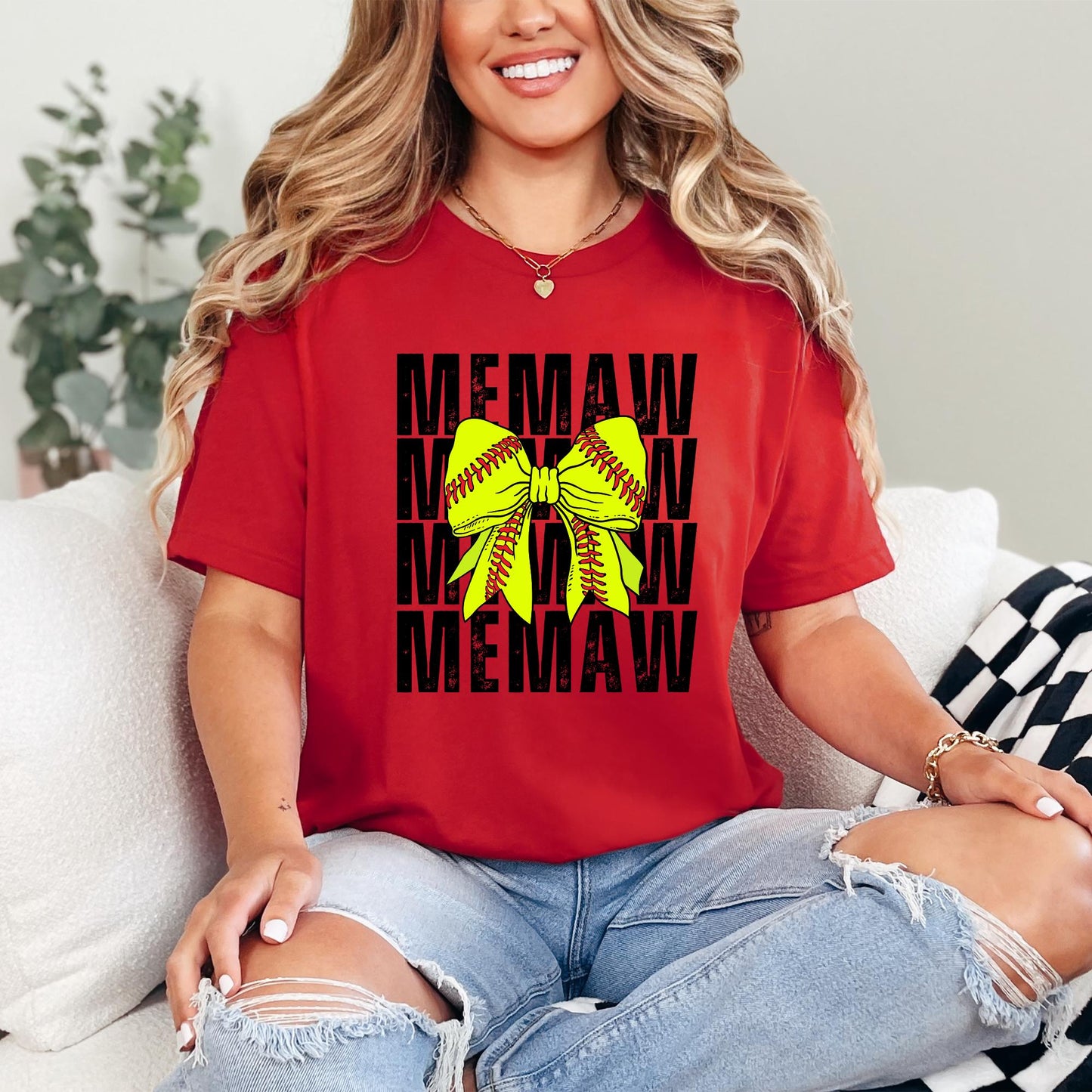 Custom Grandma-Mamaw-Nana Baseball/Softball Shirt