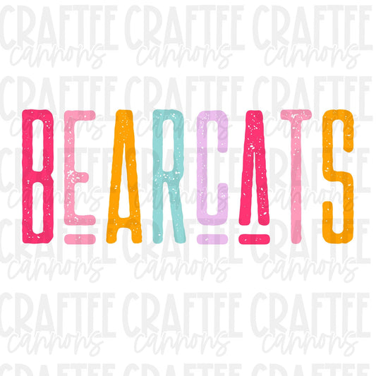 Custom Retro Team Mascot name-Custom School Mascot Word Art | Rainbow Block Text Design | Personalized Team Name Graphic | DIGITAL FILE