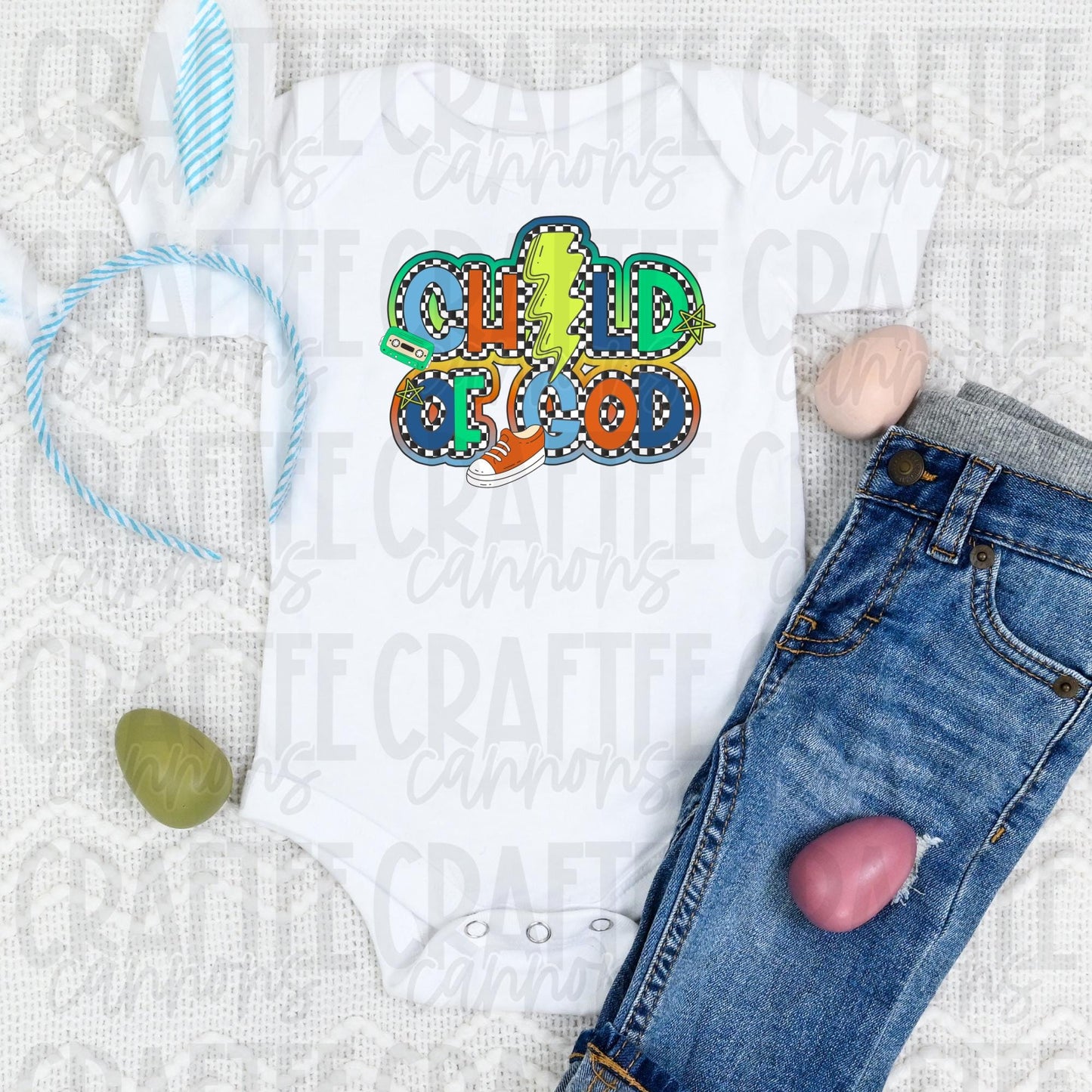 Child of God Retro Shirt or Onesie | Christian Kids Easter Tee | Youth & Toddler Faith Shirt