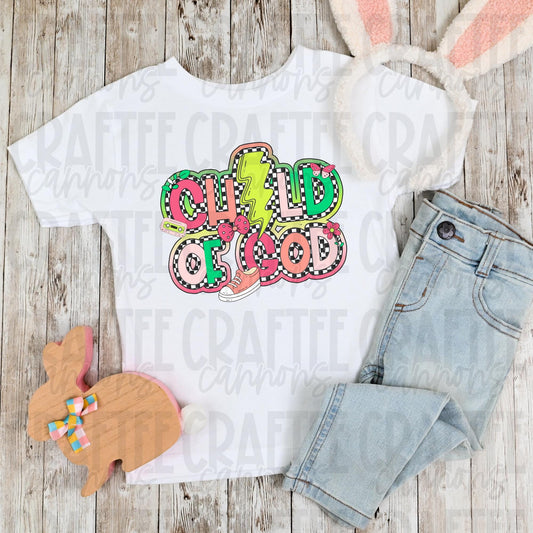 Child of God Retro Shirt or Onesie | Christian Kids Easter Tee | Youth & Toddler Faith Shirt