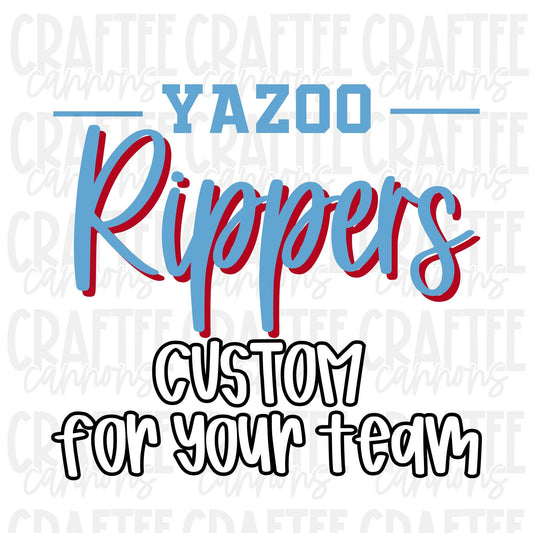 Custom Team Logo | Digital Download | Any Team Name & Color | Personalized Team Design | Sports Logo PNG SVG | Custom Spirit Logo