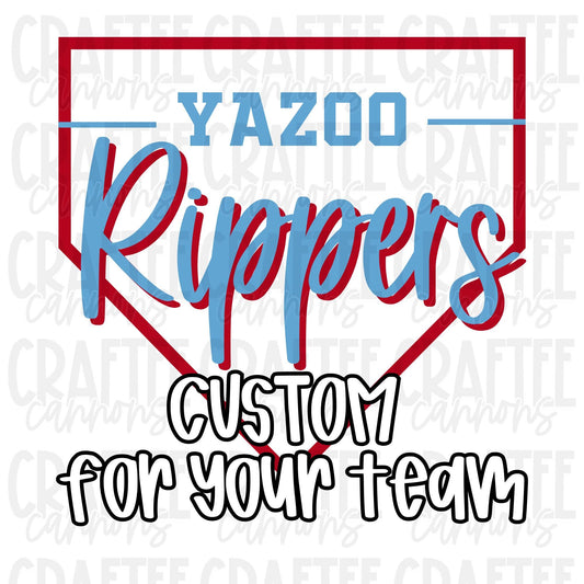Custom Baseball Softball Team Shirt | Personalized Team Name | Sports Spirit Wear