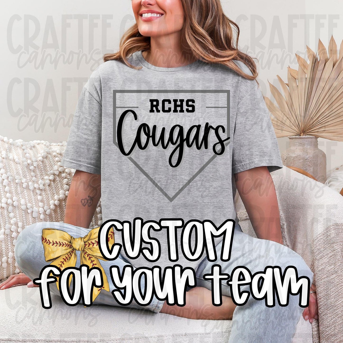 Custom Team Name Baseball/Softball Shirt | Personalized Team Shirts | Home Plate Design | Team Spirit Shirts |
