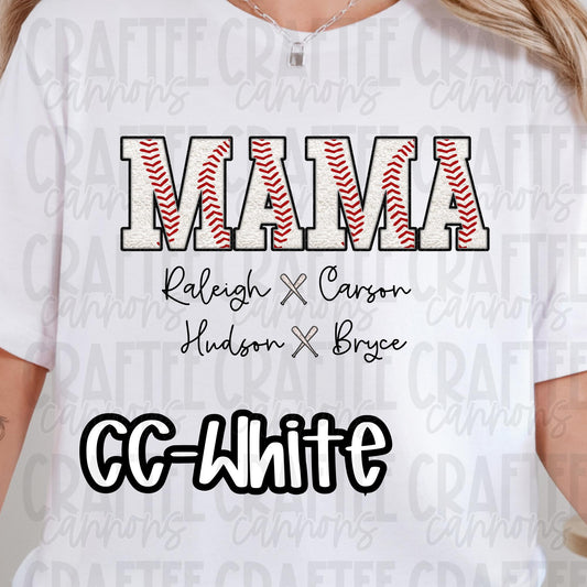 Baseball Mama, grandma, memaw, mamaw, grammy, nana shirt Bella Canvas Comfort Colors