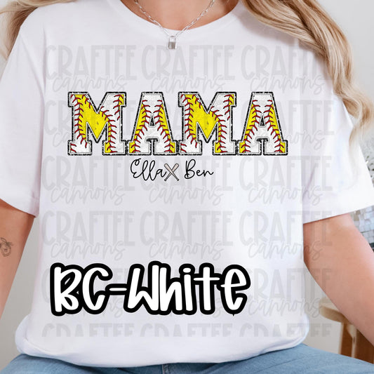 Baseball & Softball Mama, grandma, memaw, mamaw, grammy, nana shirt Bella Canvas Comfort Colors
