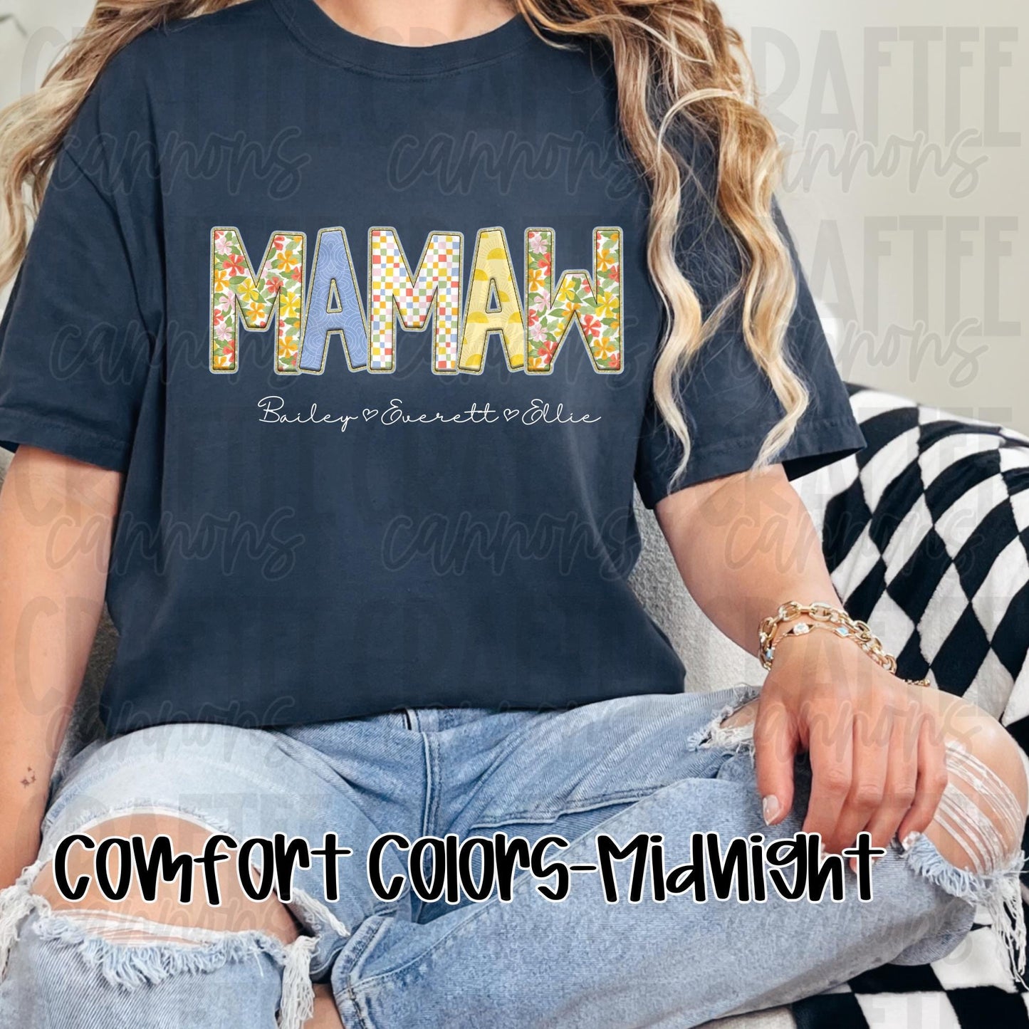 Custom floral Mama, grandma, memaw, mamaw, grammy, nana shirt