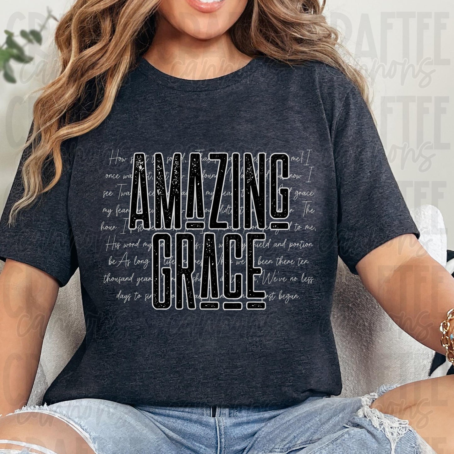 Amazing Grace Shirt | Christian Graphic Tee | Hymn Lyric Shirt