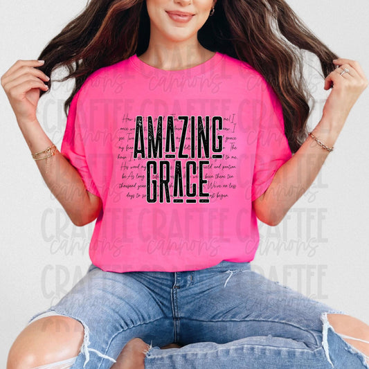 Amazing Grace PNG Bundle | 4 Variations | Christian Sublimation Design | Retro Scripture Shirt Design | Faith PNG for Shirts