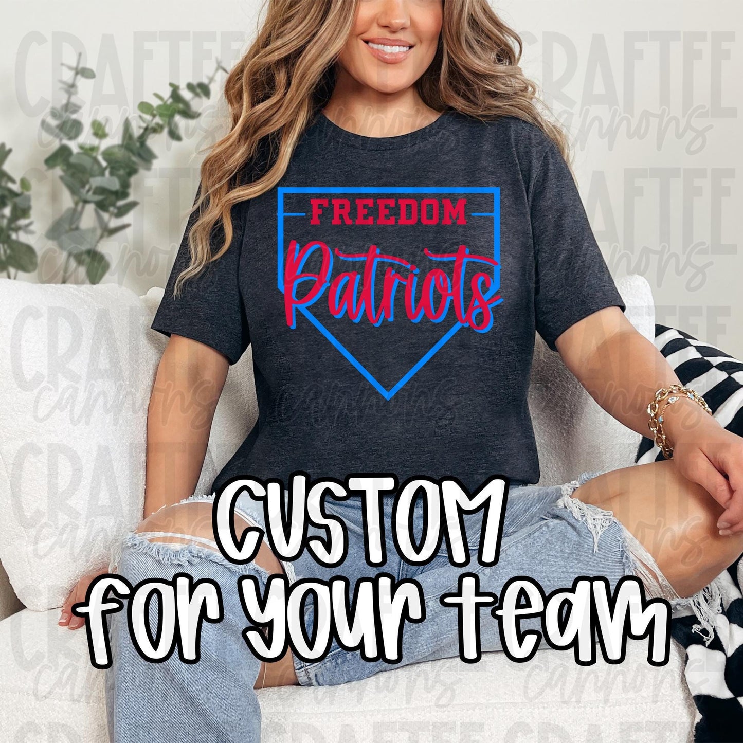 Custom Team Name Baseball/Softball Shirt | Personalized Team Shirts | Home Plate Design | Team Spirit Shirts |