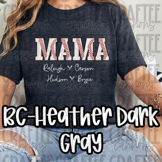 Baseball Mama, grandma, memaw, mamaw, grammy, nana shirt Bella Canvas Comfort Colors