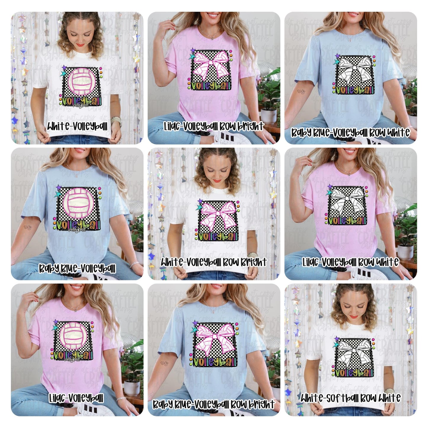 Bright Softball & Volleyball Tees | Sport Bow Shirt for Girls | Neon Game Day T-Shirt