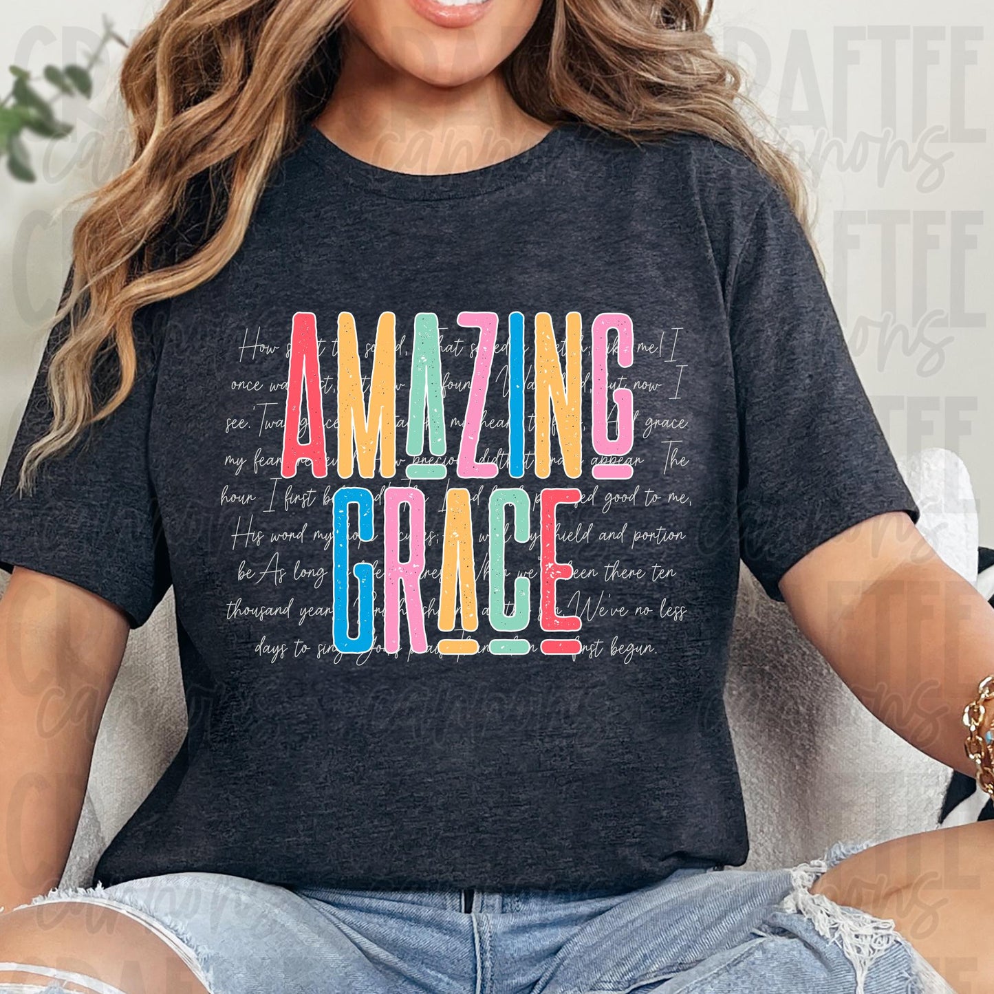 Amazing Grace Shirt | Christian Graphic Tee | Hymn Lyric Shirt