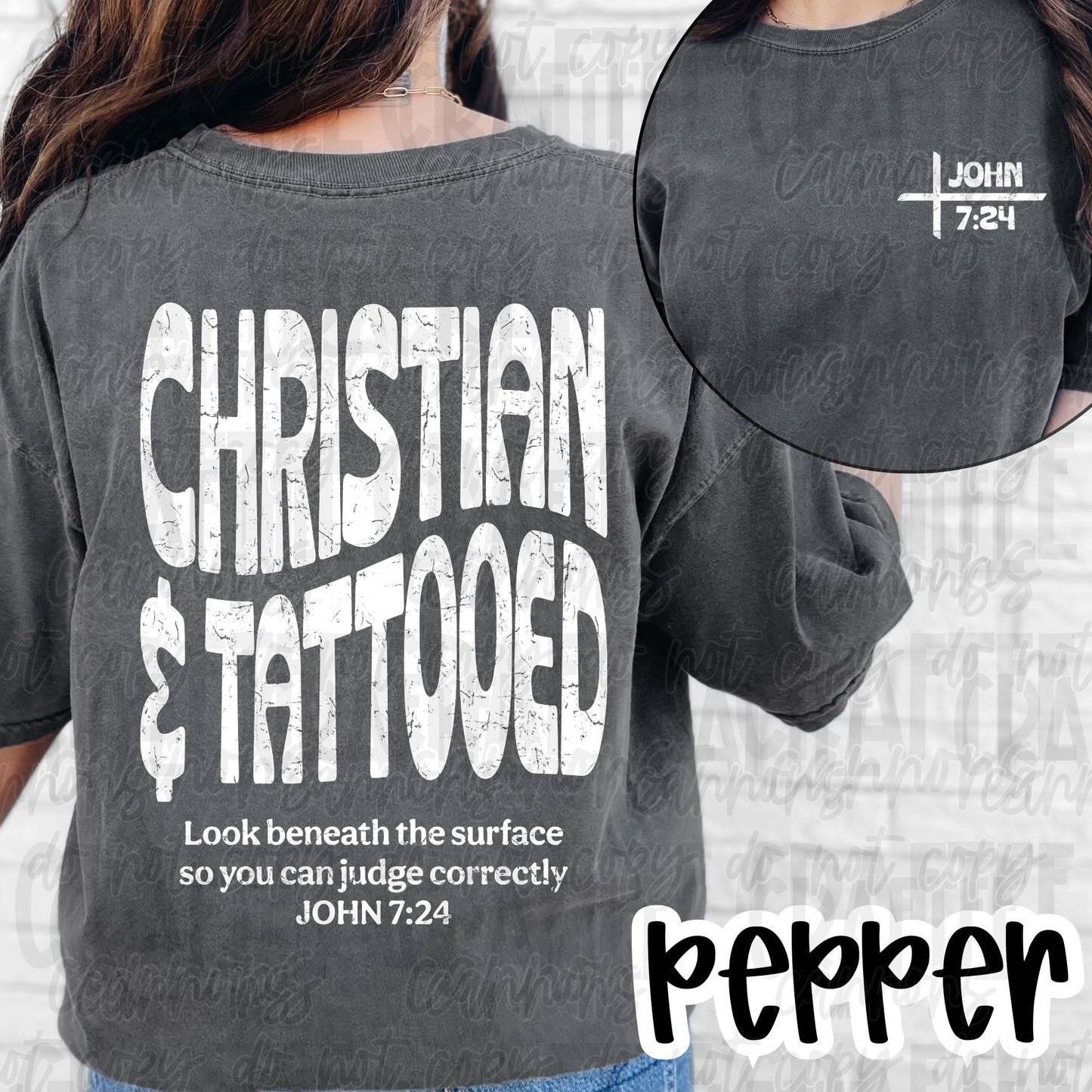 Christian & Tattooed Shirt | John 7:24 Bible Verse Tee | Christian Tattooed Shirt | Faith Graphic Tee | Unisex Christian Apparel