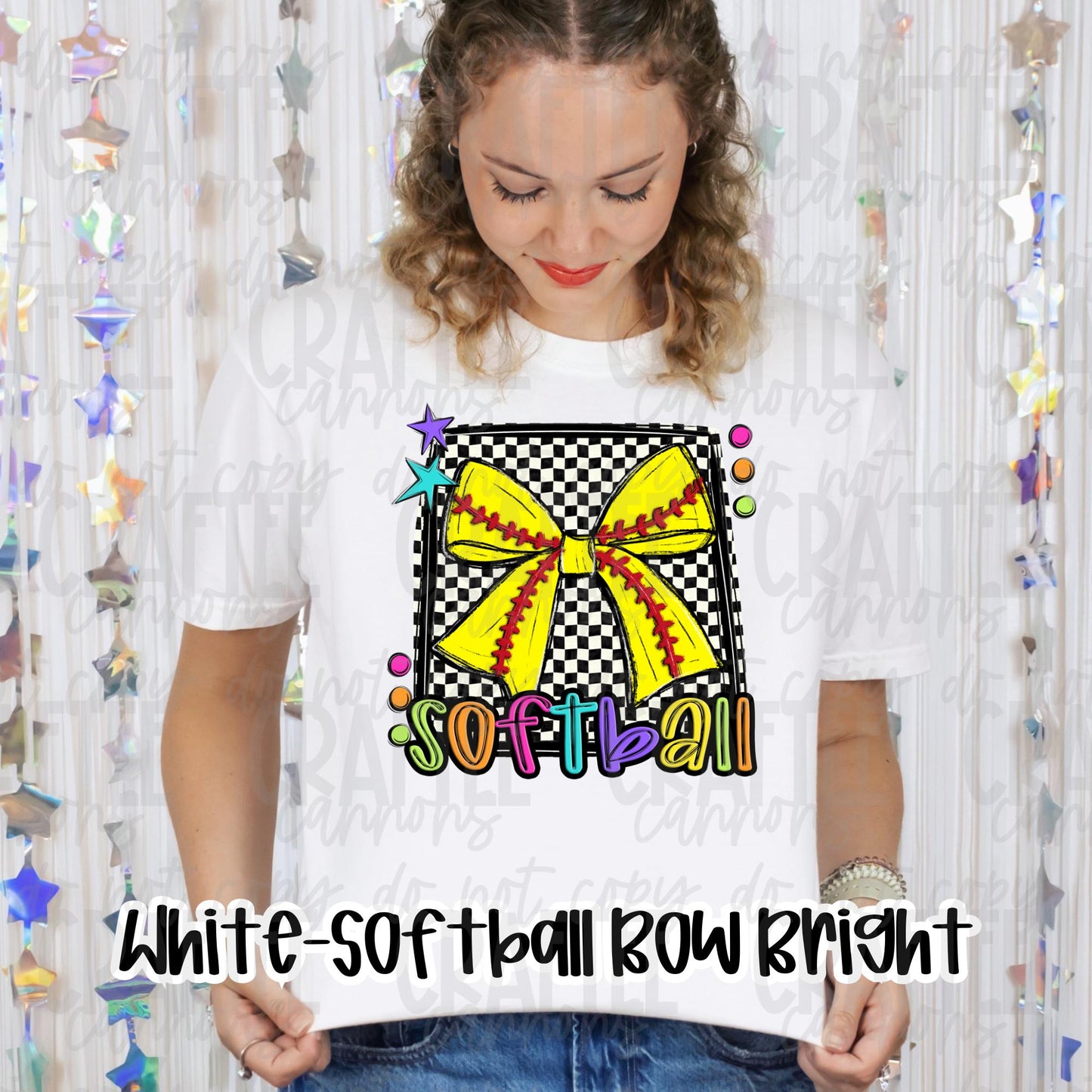 Bright Softball & Volleyball Tees | Sport Bow Shirt for Girls | Neon Game Day T-Shirt