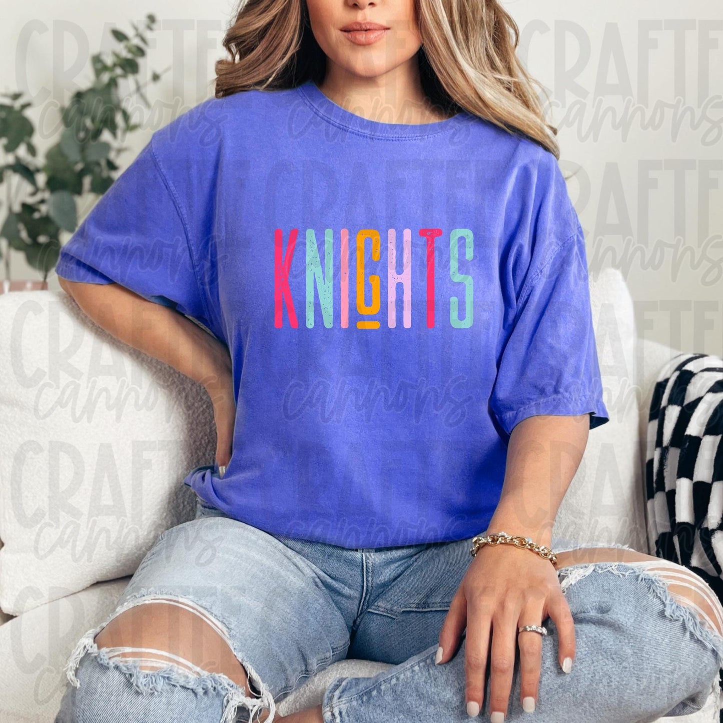 Knights Spirit PNG | Retro Cute School Mascot Shirt Design | Sublimation & DTF Print | Digital Download