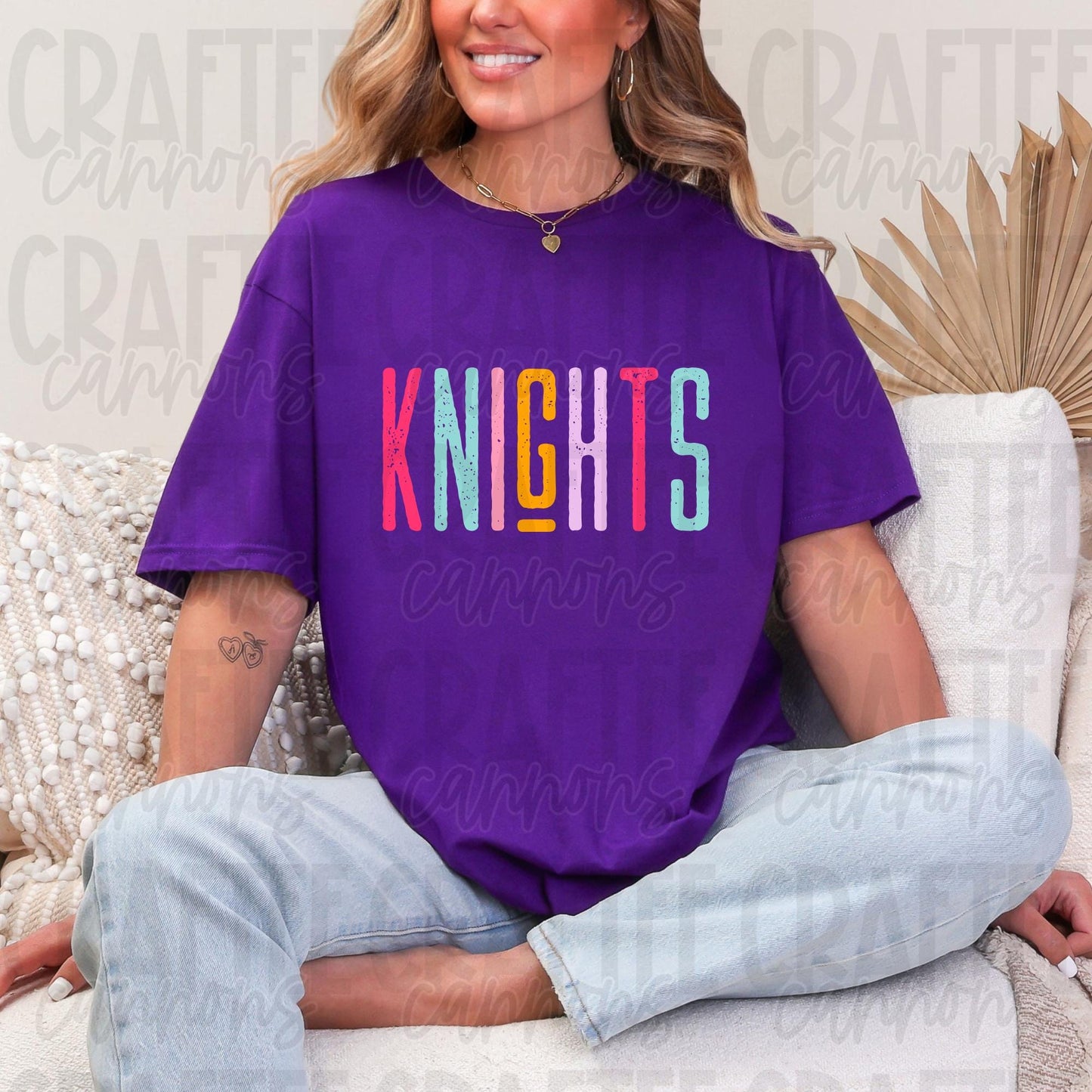 Knights Spirit PNG | Retro Cute School Mascot Shirt Design | Sublimation & DTF Print | Digital Download