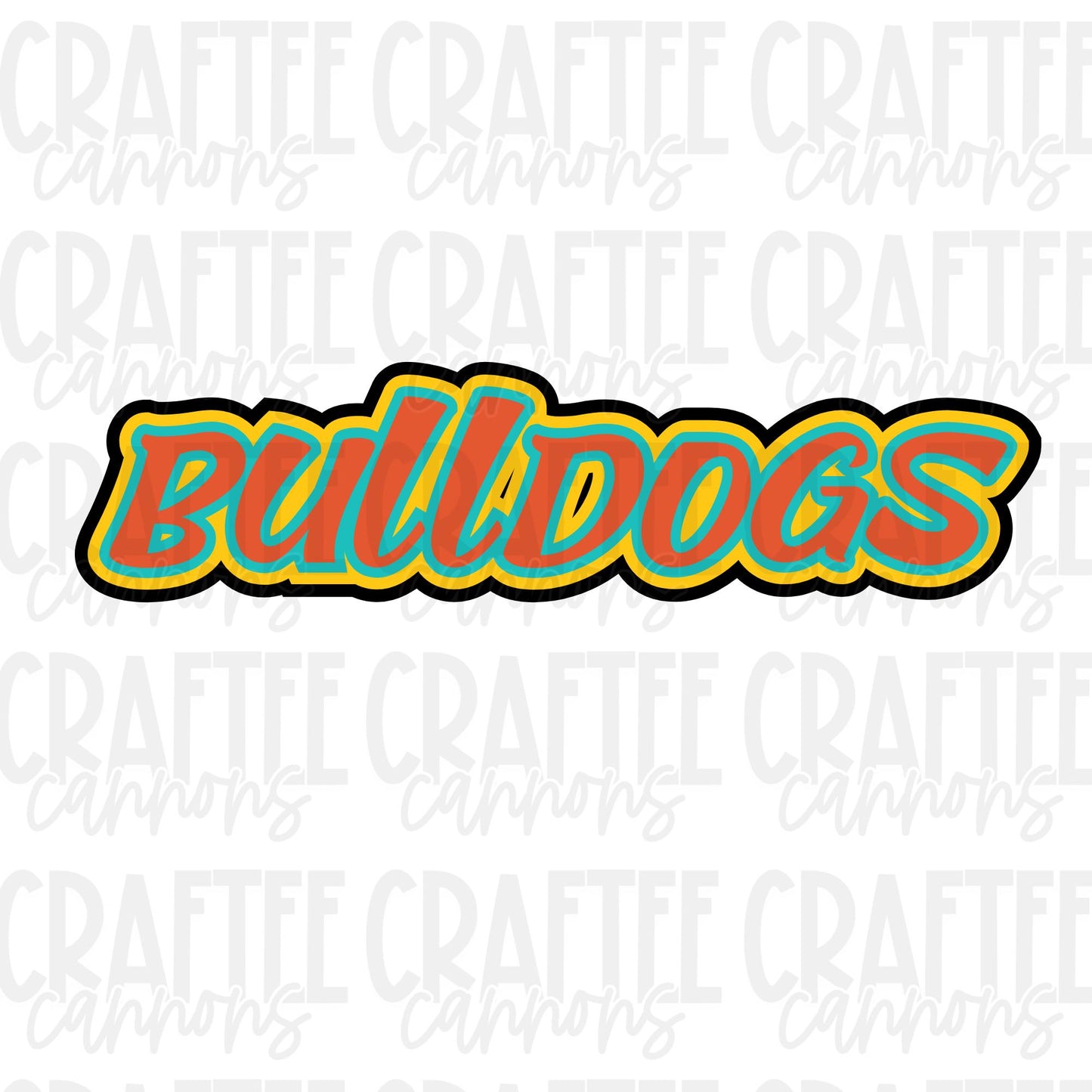 Custom colorful Mascot name-Custom School Mascot Word Art | Rainbow Block Text Design | Personalized Team Name Graphic | DIGITAL FILE