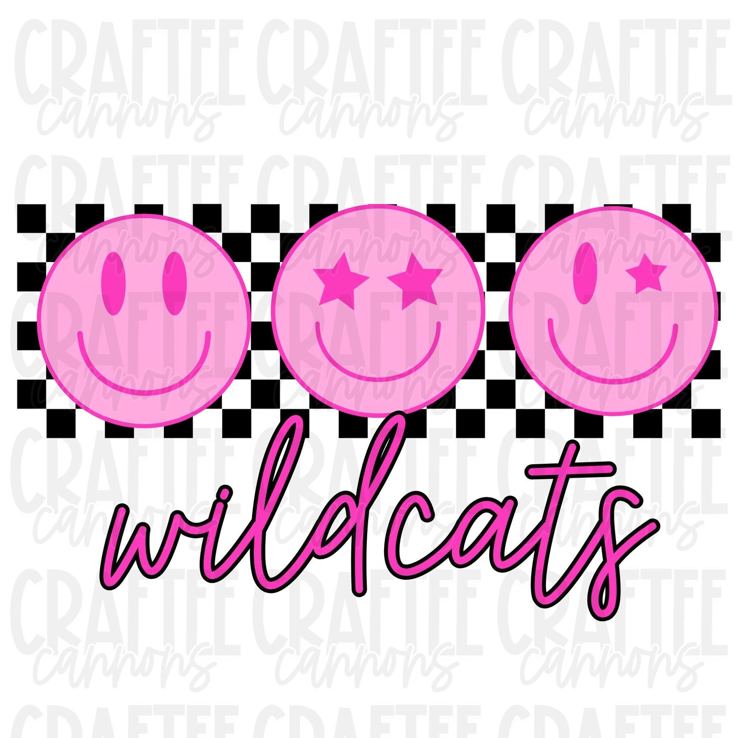 Custom Retro Smiley name-Custom School Mascot Word Art | Rainbow Block Text Design | Personalized Team Name Graphic | DIGITAL FILE