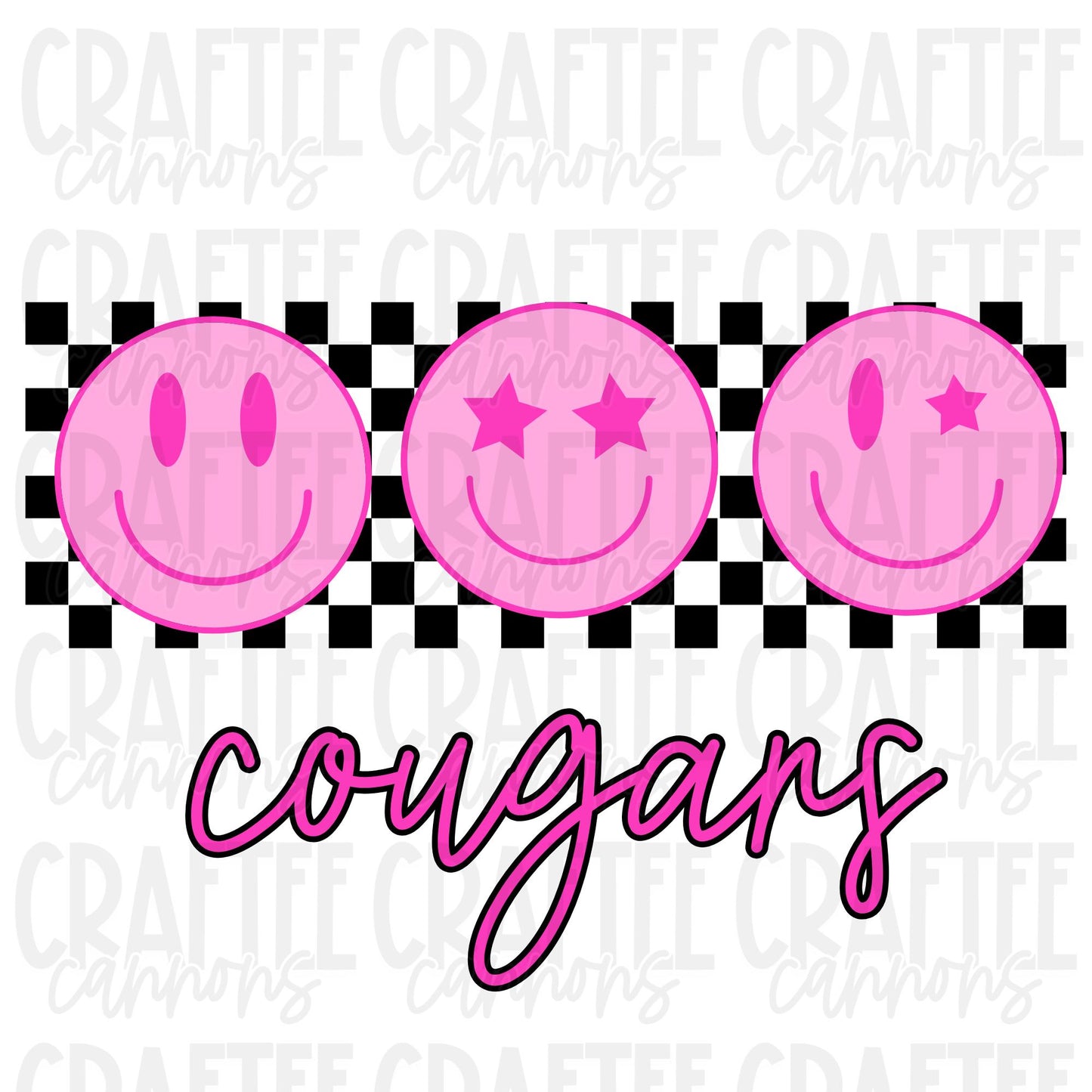 Custom Retro Smiley name-Custom School Mascot Word Art | Rainbow Block Text Design | Personalized Team Name Graphic | DIGITAL FILE