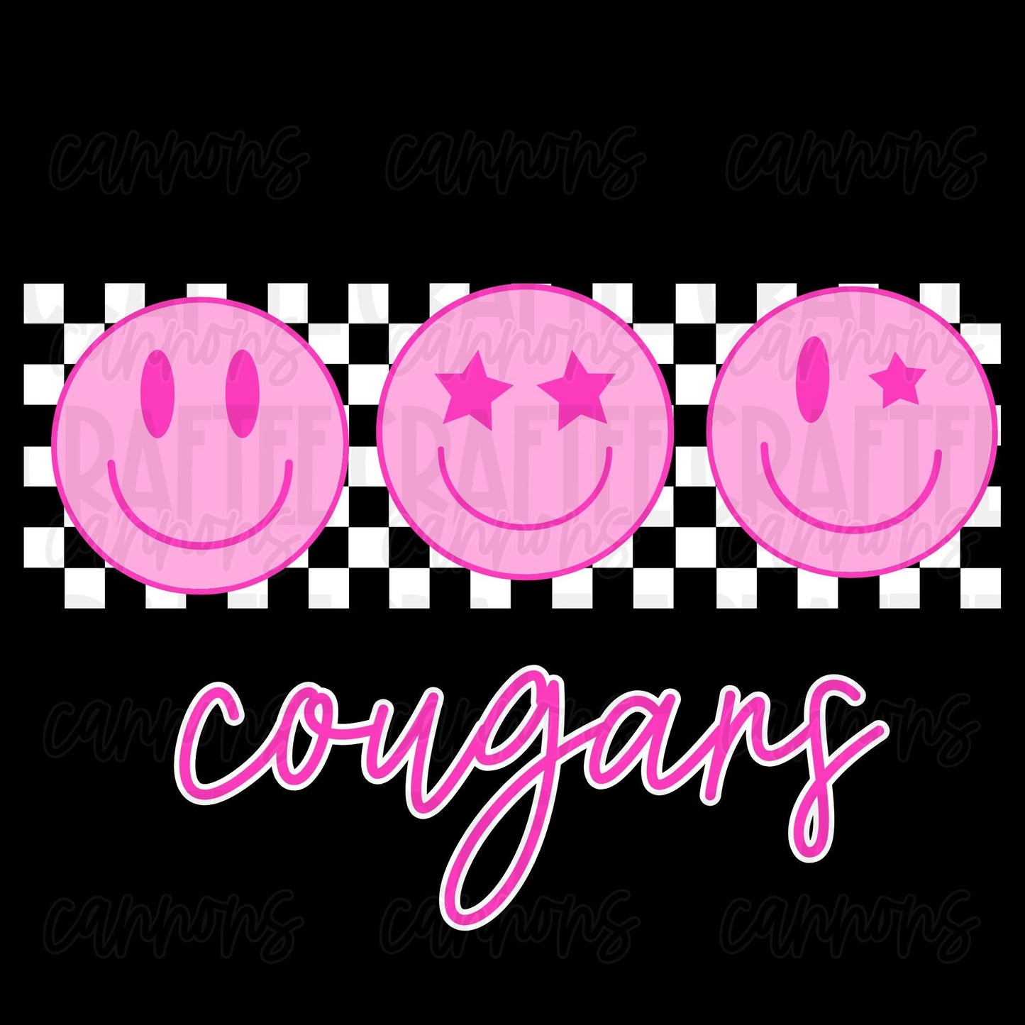 Custom Retro Smiley name-Custom School Mascot Word Art | Rainbow Block Text Design | Personalized Team Name Graphic | DIGITAL FILE