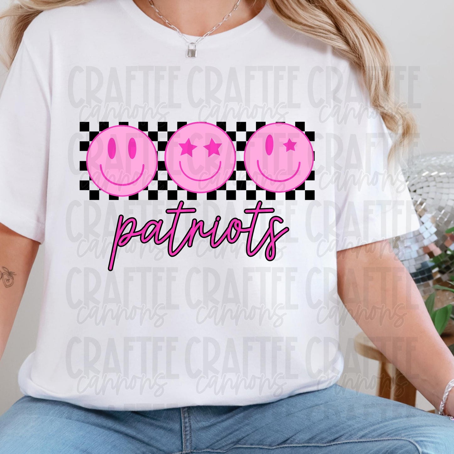 Custom Retro Smiley Face Shirt | Cute Pink Spirit Wear | Game Day Shirt | custom Fan Tee | Custom School Shirt