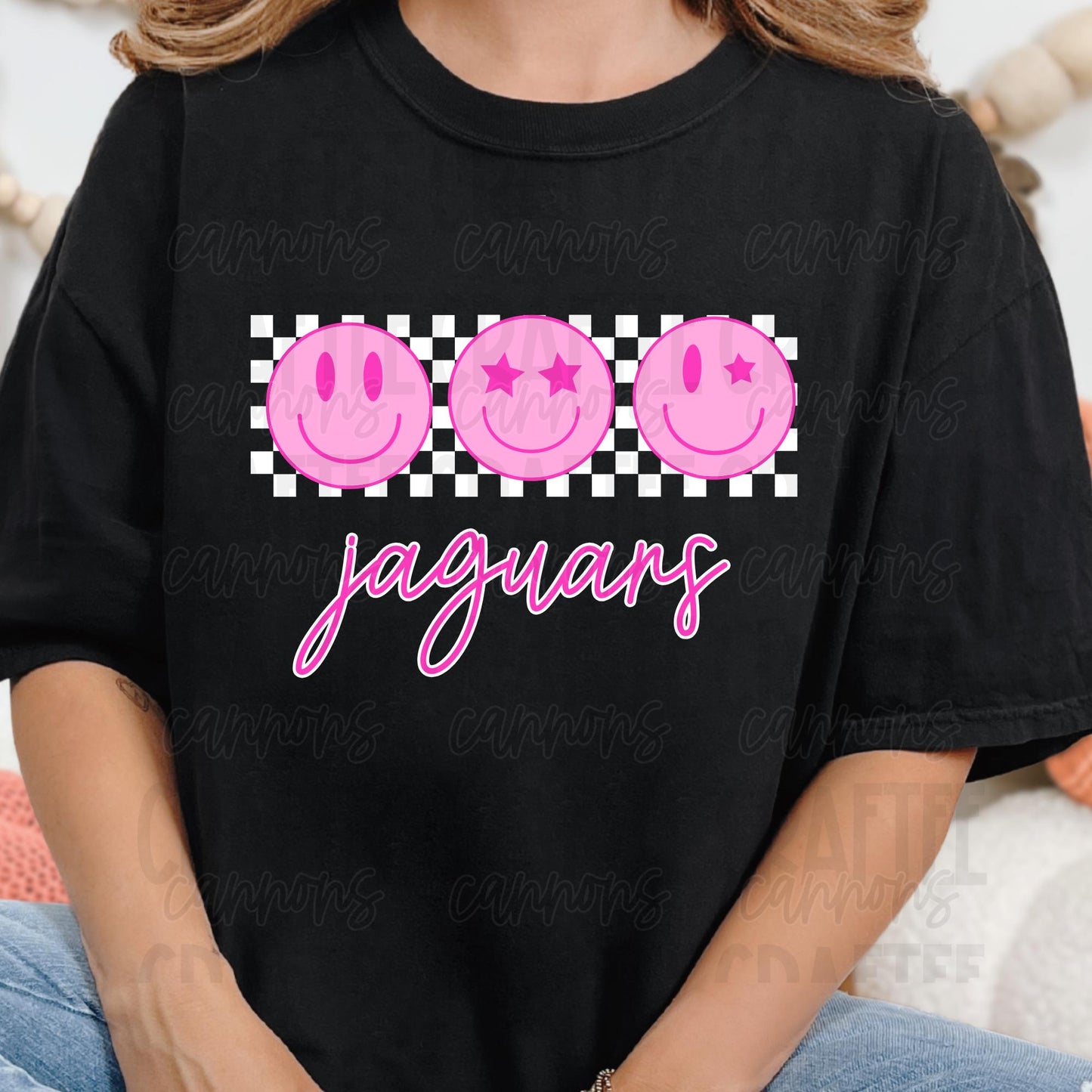 Custom Retro Smiley Face Shirt | Cute Pink Spirit Wear | Game Day Shirt | custom Fan Tee | Custom School Shirt