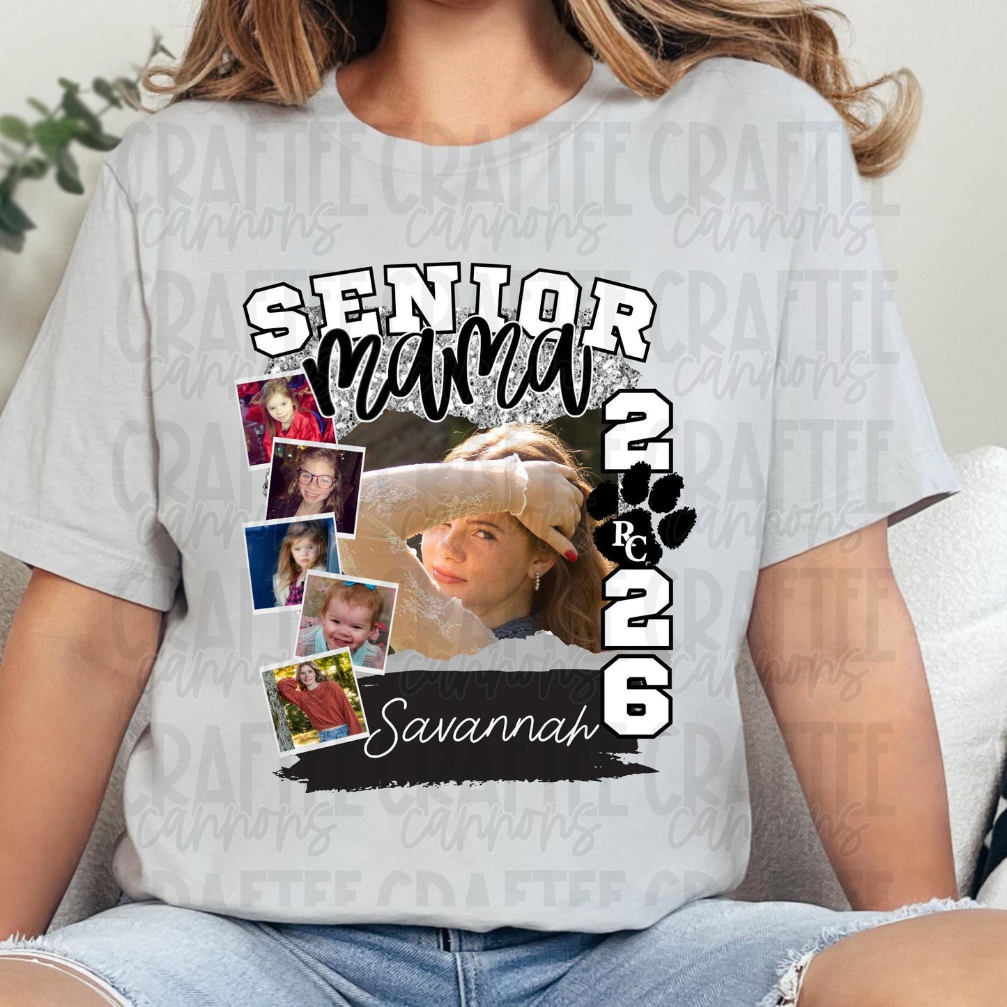 Custom Senior Mama Shirt – Personalized with Photos, Name, Mascot & School Colors | 2026 Graduation Shirt | Keepsake Gift for Senior Moms