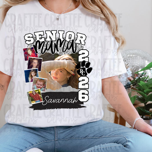 Custom Senior Mama Shirt – Personalized with Photos, Name, Mascot & School Colors | 2026 Graduation Shirt | Keepsake Gift for Senior Moms