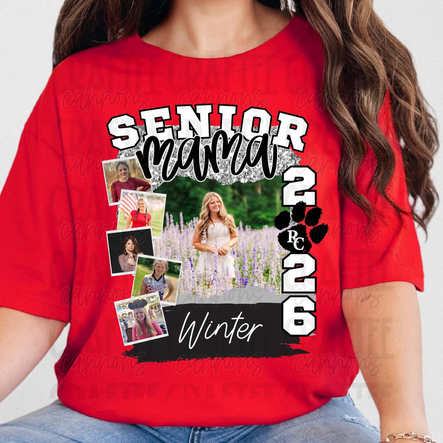 Custom Senior Mama Shirt – Personalized with Photos, Name, Mascot & School Colors | 2026 Graduation Shirt | Keepsake Gift for Senior Moms