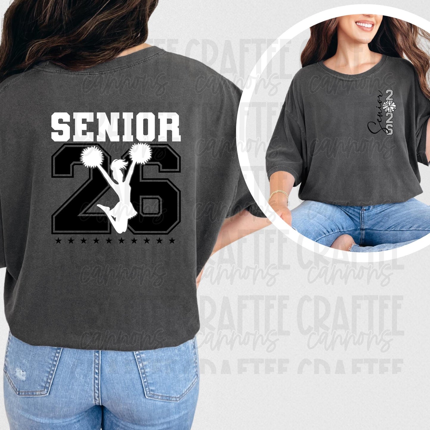 Custom SENIOR CHEER 2026 Shirt | Back-to-School Senior Tee | Graduation Shirt | Class of 2026 | Personalized High School Senior Shirt